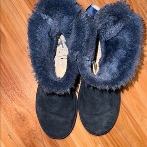 UGG Navy Shearling Winter Boots